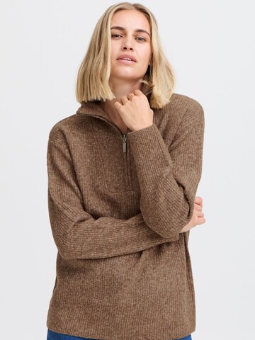 Pullover 'Astra' di PULZ Jeans in marrone: frontale
