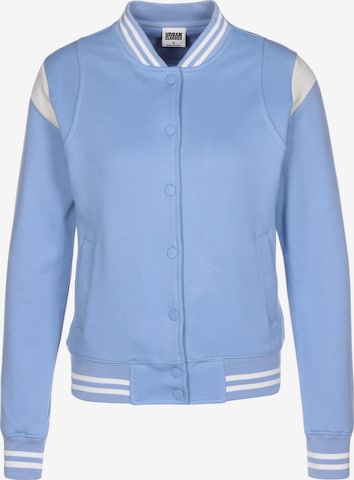 Urban Classics Zip-Up Hoodie in Blue: front