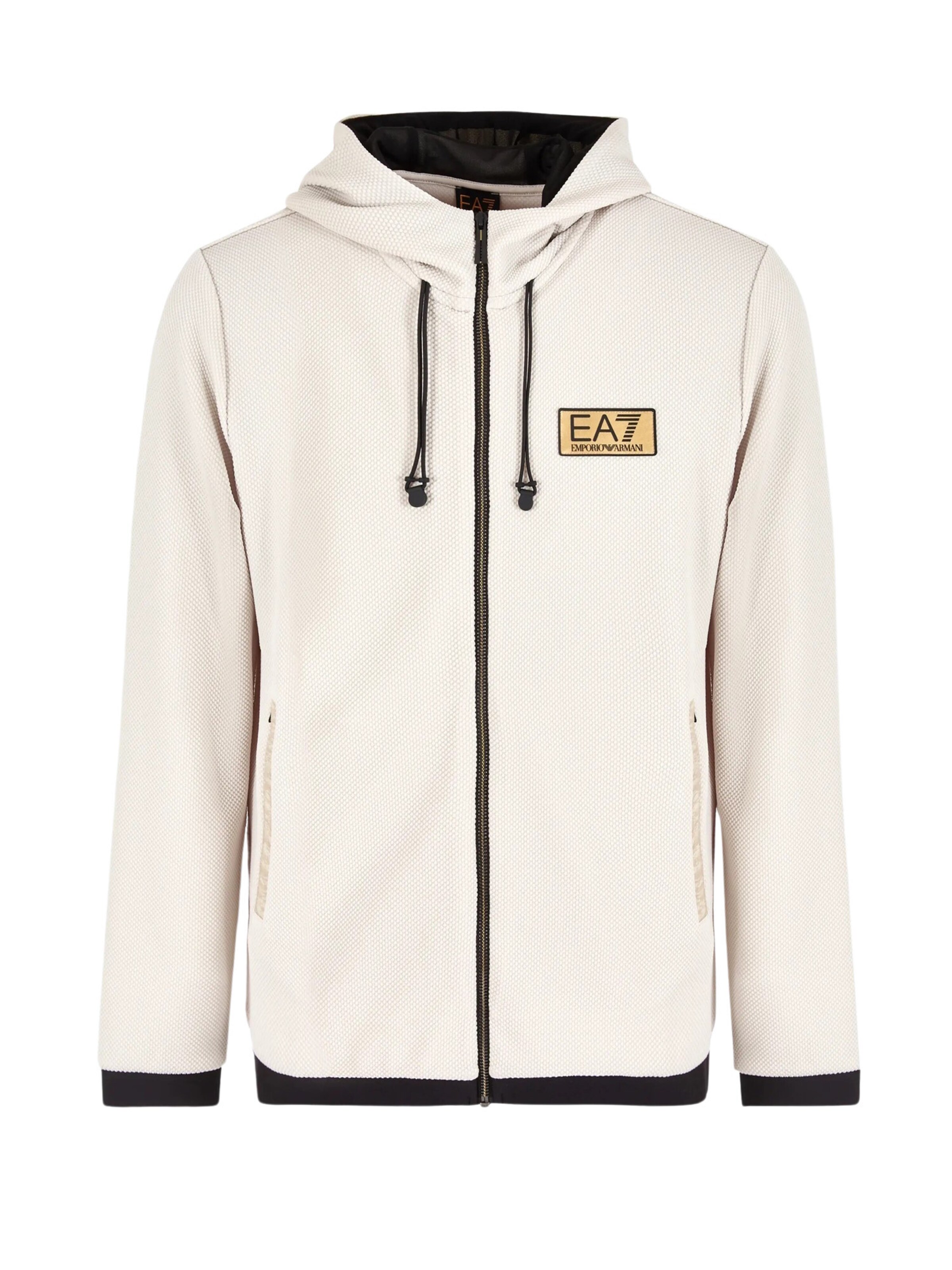 EA7 Emporio Armani Zip-Up Hoodie in Black | ABOUT YOU