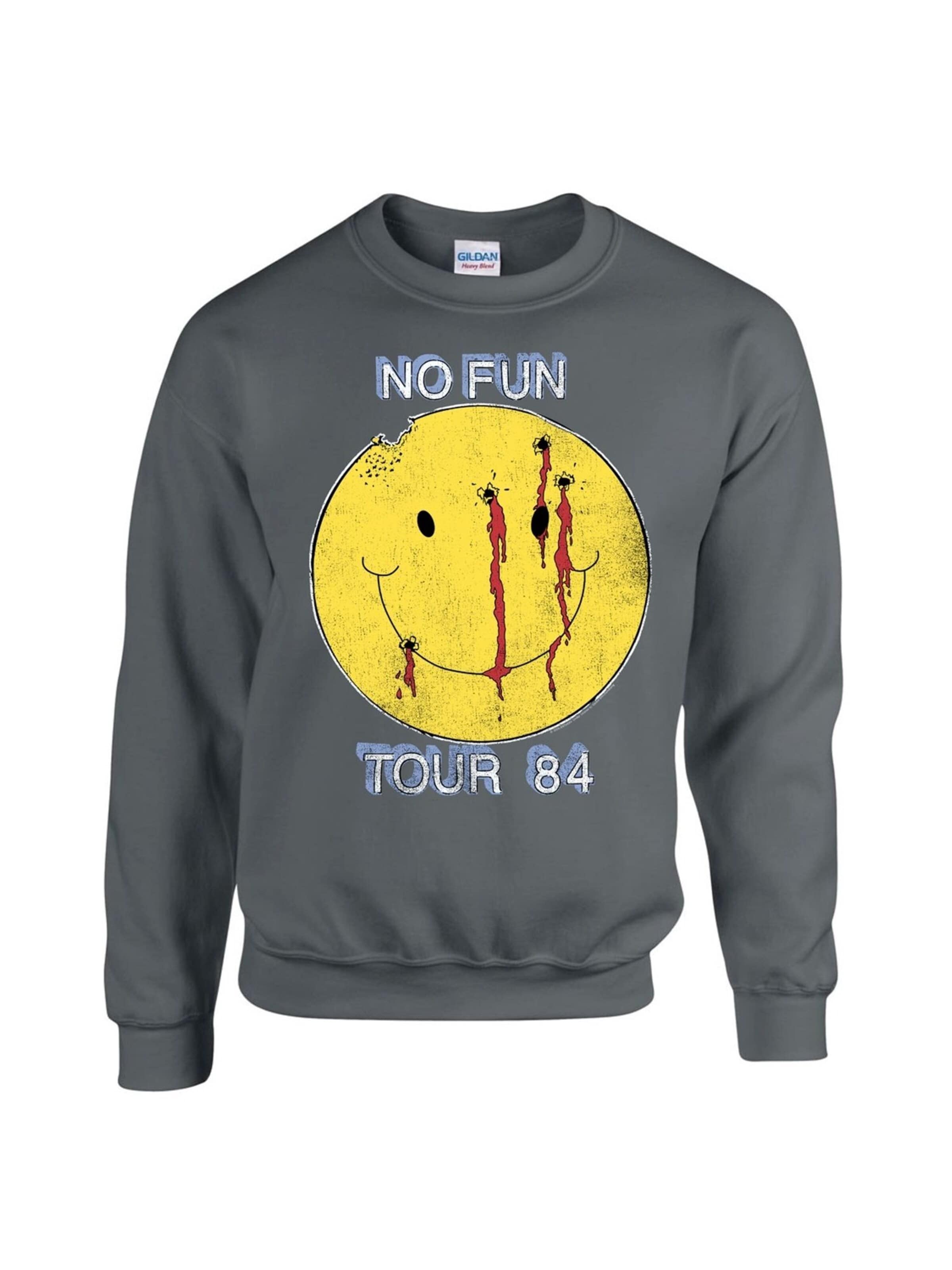 Sweat-shirt 'Mötley Crue No Fun Tour 84 Sweatshirt' Rockshirts en gris : devant