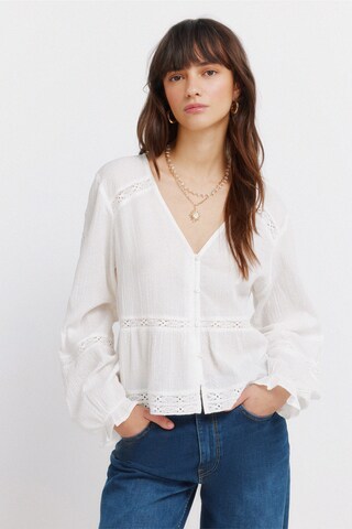 Springfield Blouse in Beige: voorkant