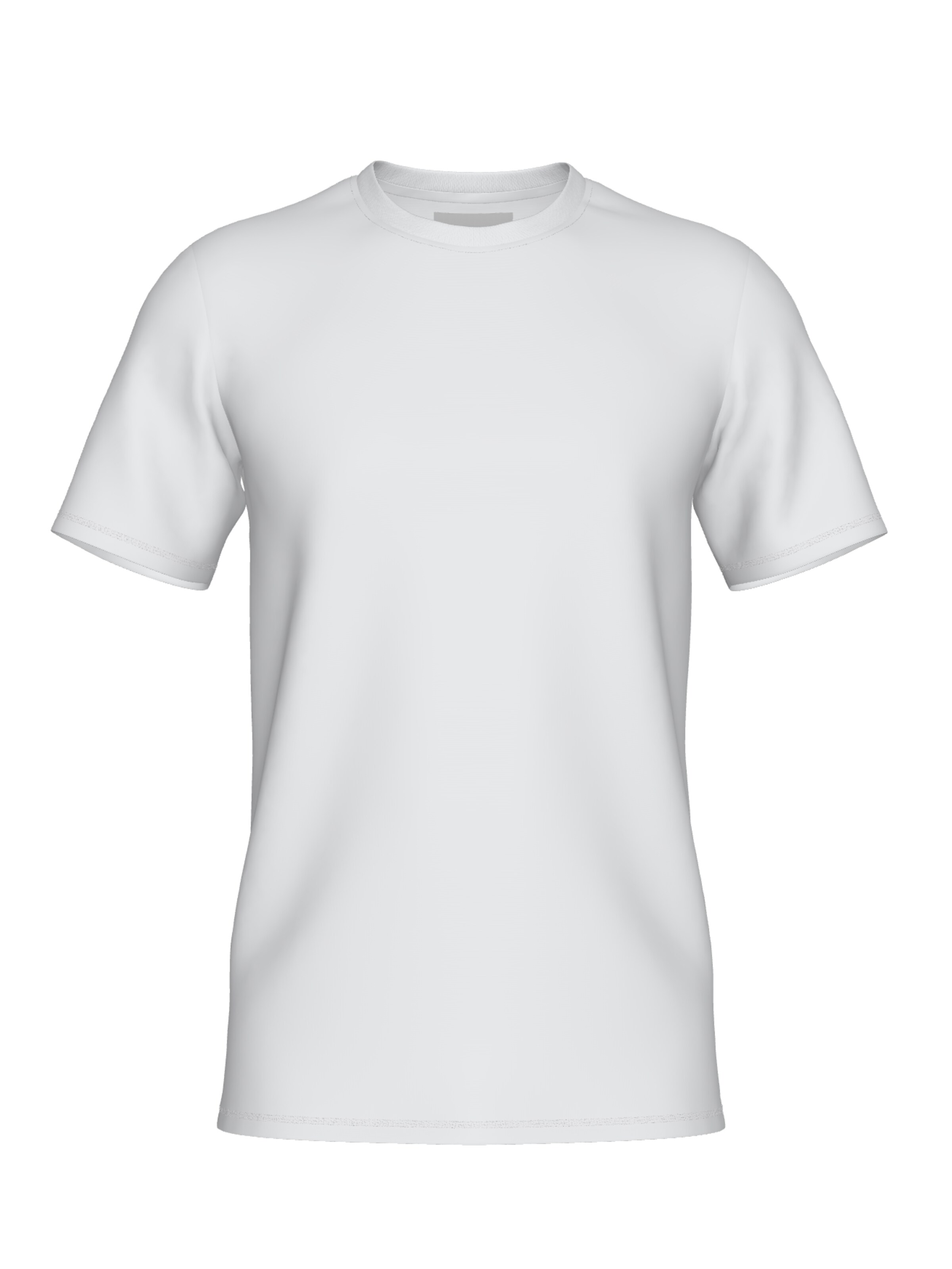 Line One Functioneel shirt 'Herren T-Shirt – T-Shape, Rundhals, Baumwolle' in Wit