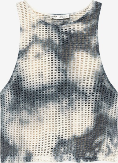 Pull&Bear Tops en tricot en crème / bleu-gris, Vue avec produit