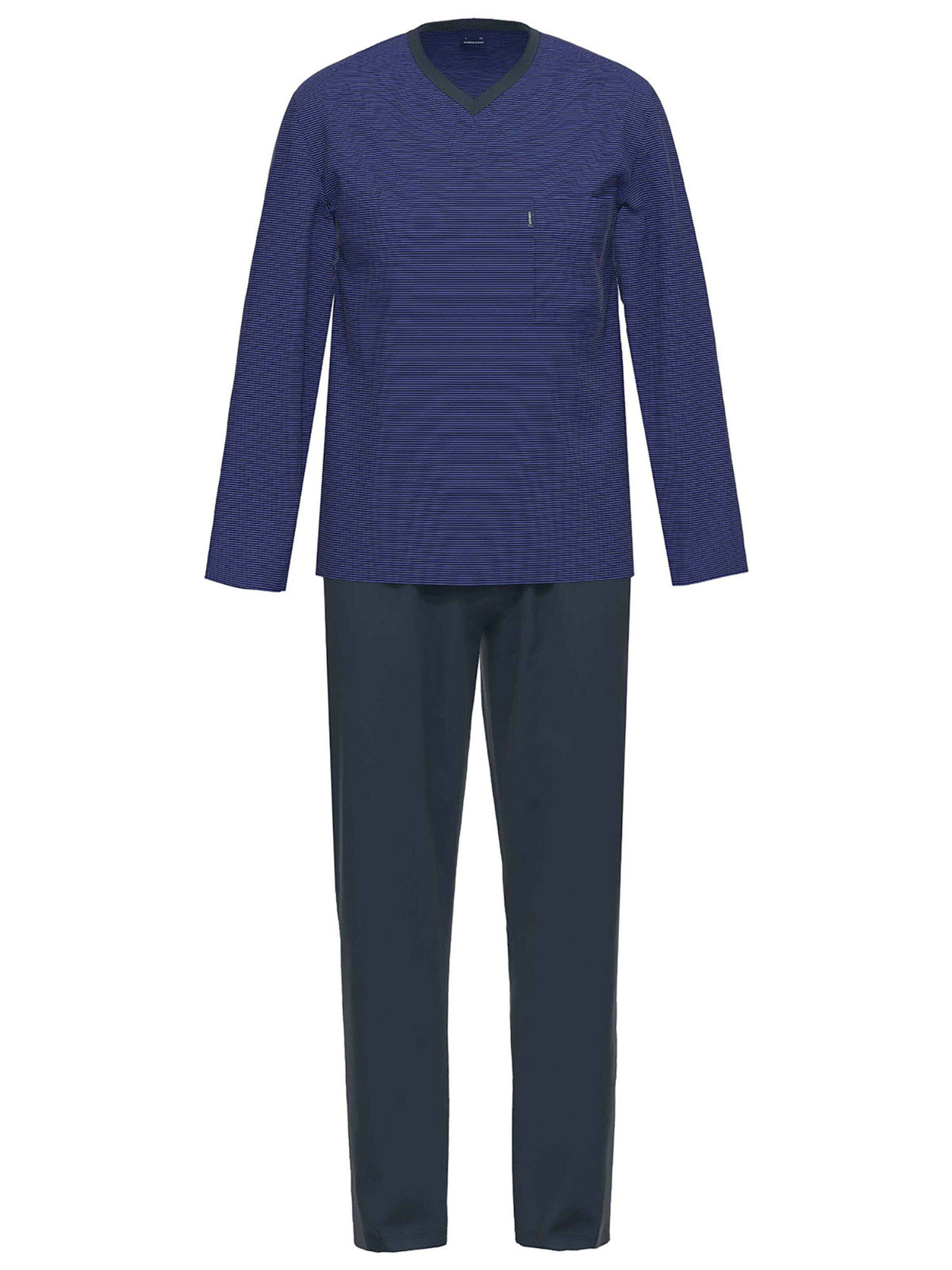 Ammann Short Pajamas 'Nightwear' in Blue: front