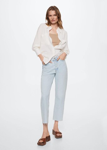 MANGO Wide Leg Jeans 'Havana' in Blau