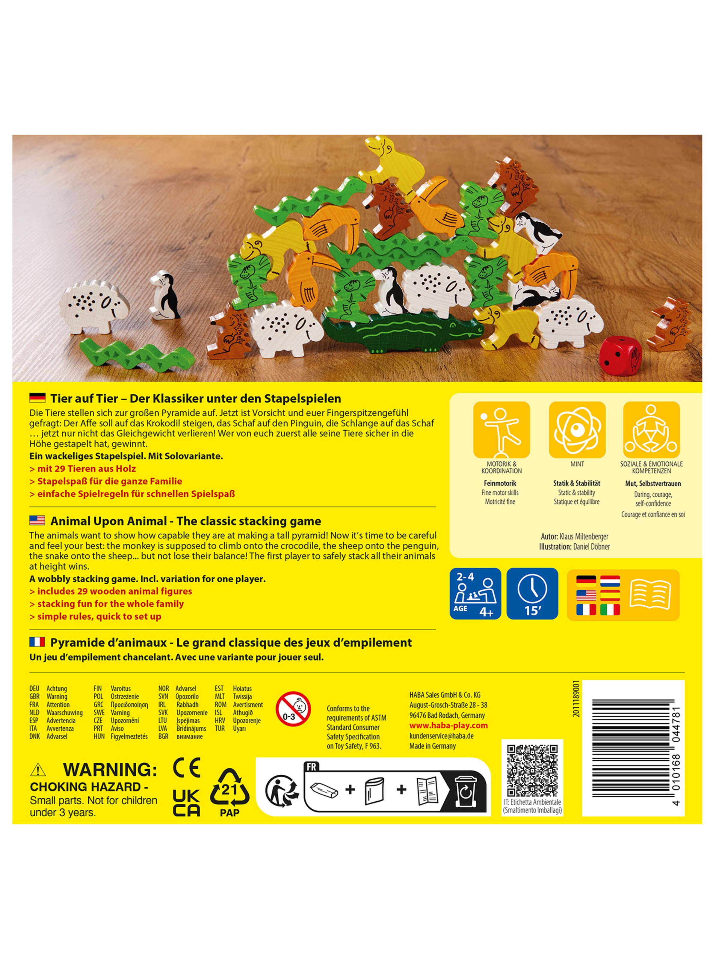 HABA Spel 'Tier auf Tier' in Gemengde kleuren