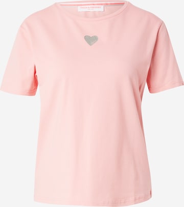 T-shirt Frieda & Freddies NY en rose : devant