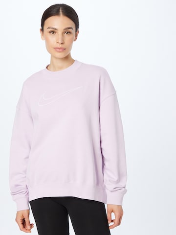 NIKE Sport sweatshirt i lila: framsida