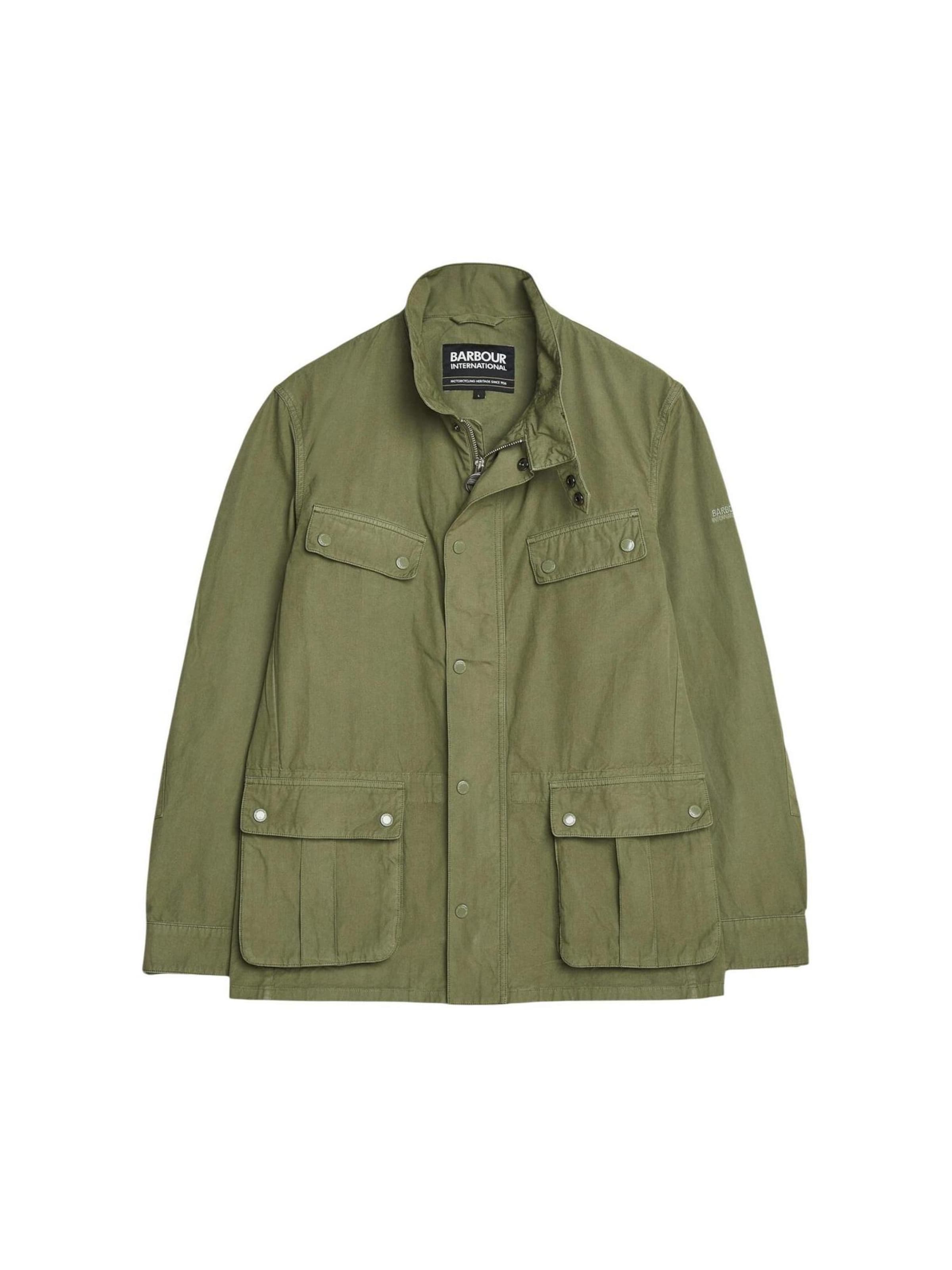 Cappotto di mezza stagione di Barbour in verde: frontale