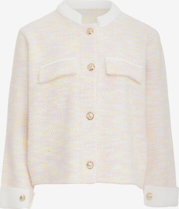 YASANNA Knit Cardigan in White: front