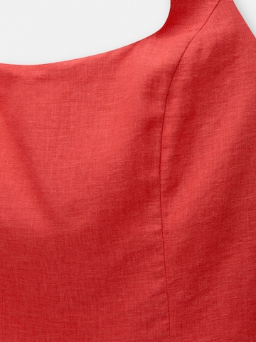 Pull&Bear Bluza | rdeča barva