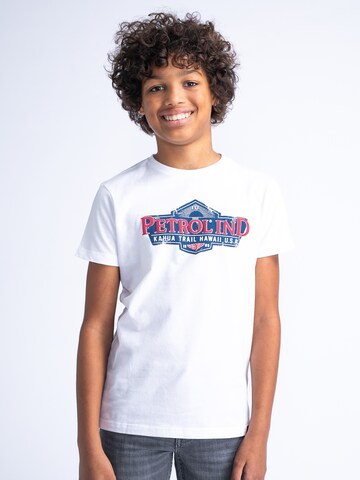 Petrol Industries Shirt 'Driftwave' in White: front