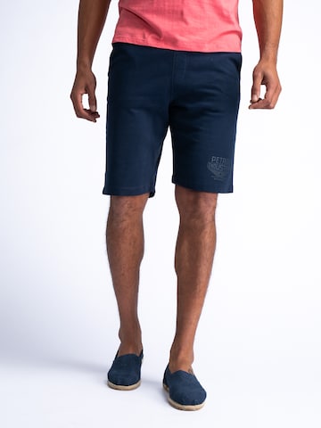 Petrol Industries Regular Trousers in Blue: front