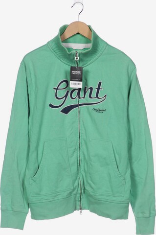 GANT Sweatshirt & Zip-Up Hoodie in XL in Green: front