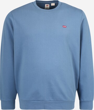 Levi's® Big & Tall Mikina 'Original Housemark Crewneck Sweatshirt' – modrá: přední strana