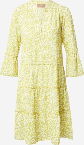 Cartoon Shirt Dress in Yellow: front