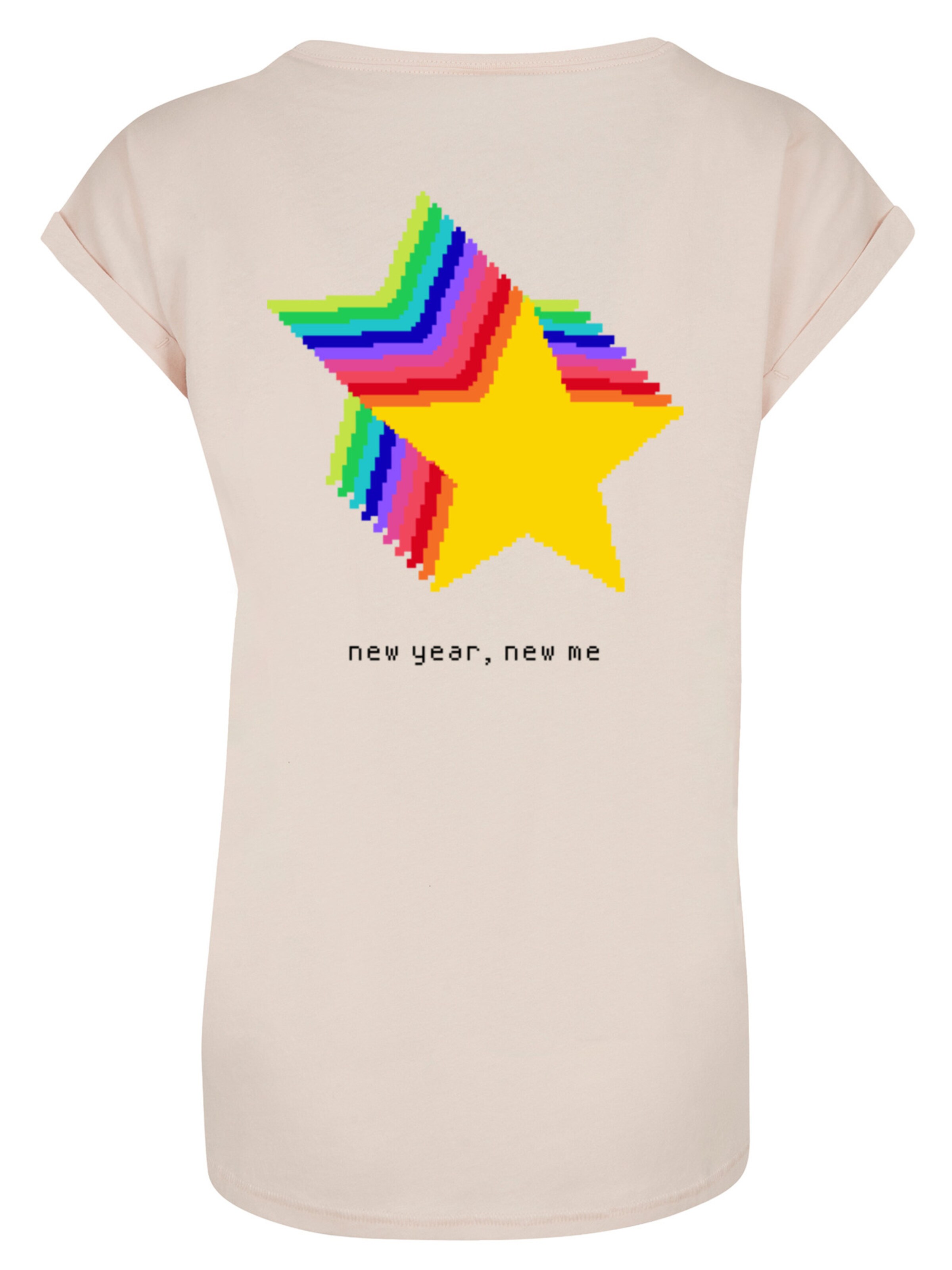 F4NT4STIC Shirt 'SIlvester Party Happy People Only' in Beige