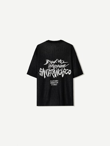 Bershka Majica | črna barva
