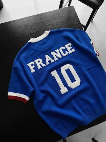 Kleidermafia T-shirt 'Oversize France Knit T-shirt - Sax' i blå