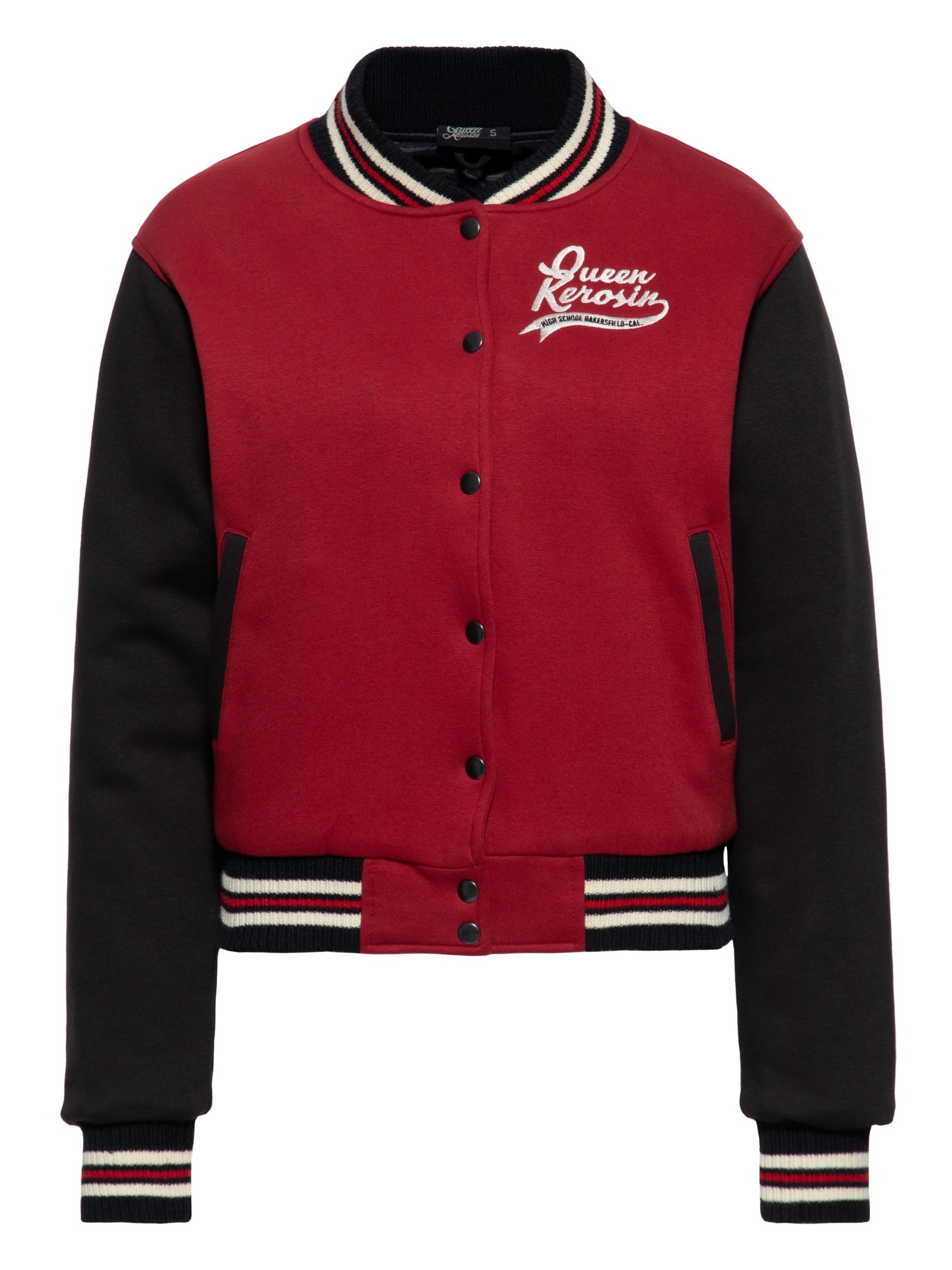 Queen Kerosin Übergangsjacke 'High School Confidential' in bordeaux, Produktansicht