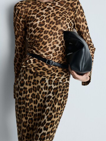 MANGO Blouse 'STARK' in Bruin