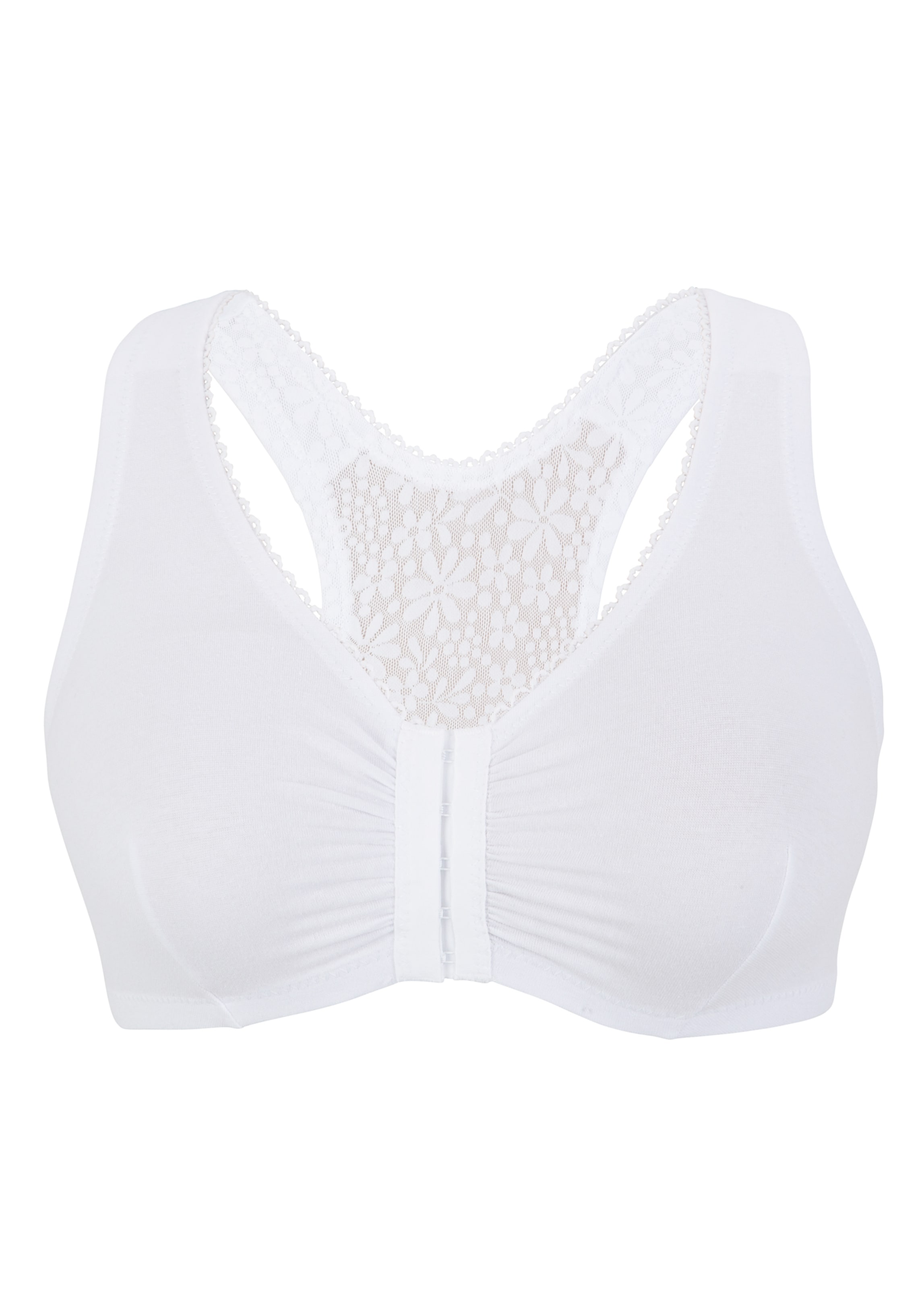 GLAMORISE Bralette Bra 'PerfectComfort' in White: front