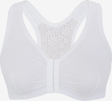 GLAMORISE Bralette Bra 'PerfectComfort' in White: front