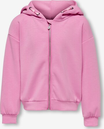 Veste de survêtement KIDS ONLY en rose : devant