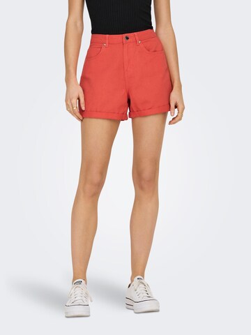 ONLY Regular Shorts 'Joan' in Orange: predná strana