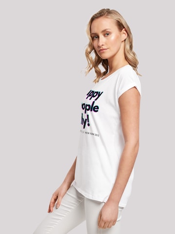 F4NT4STIC T-Shirt 'Happy people only New York' in Weiß