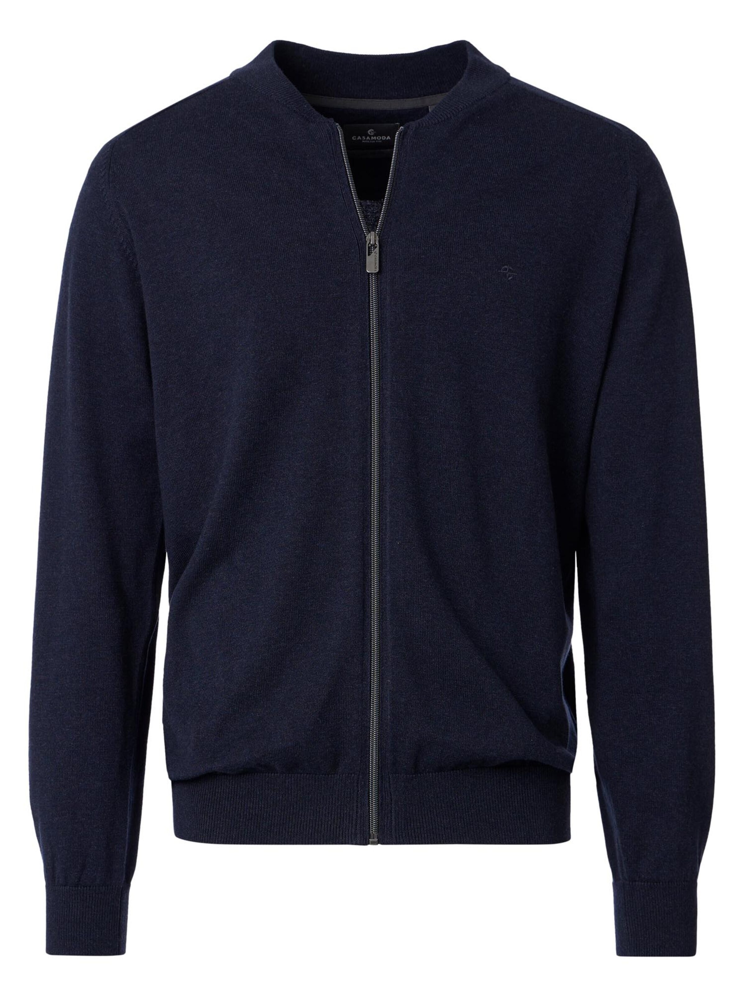 CASAMODA Knit cardigan 'Basic' in Blue: front