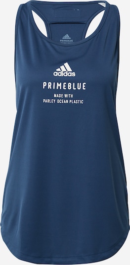 ADIDAS PERFORMANCE Sporttop 'Run for the Oceans' in dunkelblau / weiß, Produktansicht