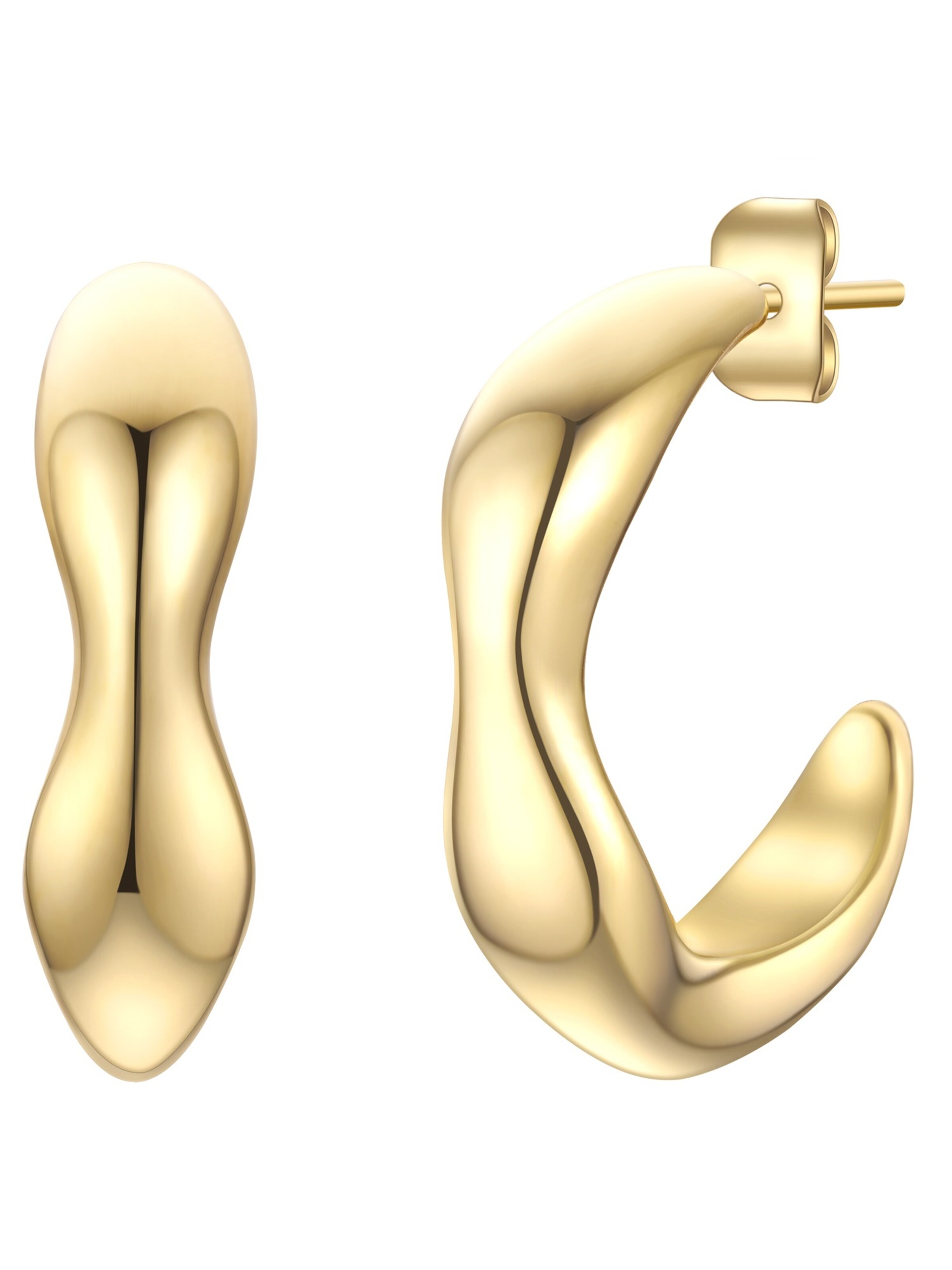 Eastside Earrings in Gold: front