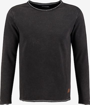 Key LargoSweater majica 'Level' - crna boja: prednji dio