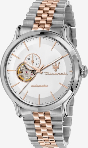 Maserati Analog Watch in Silver: front