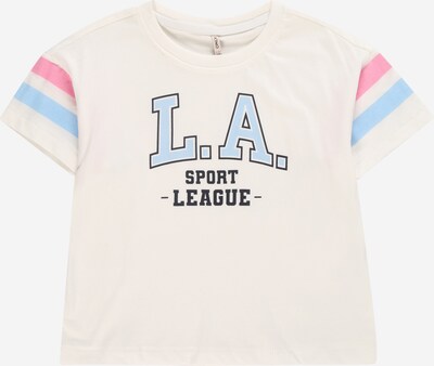 KIDS ONLY T-Shirt 'VERA' en bleu pastel / rose / noir / blanc, Vue avec produit
