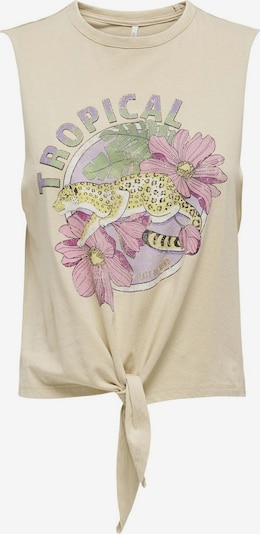 ONLY Top 'ONLLucy' u tamno bež / žuta / ljubičasta / roza, Pregled proizvoda