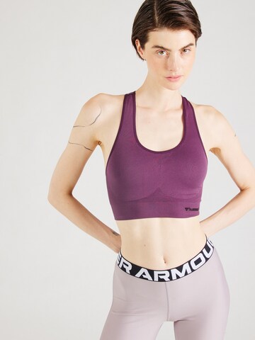 Hummel Bustier Sport bh 'Tif' in Lila: voorkant