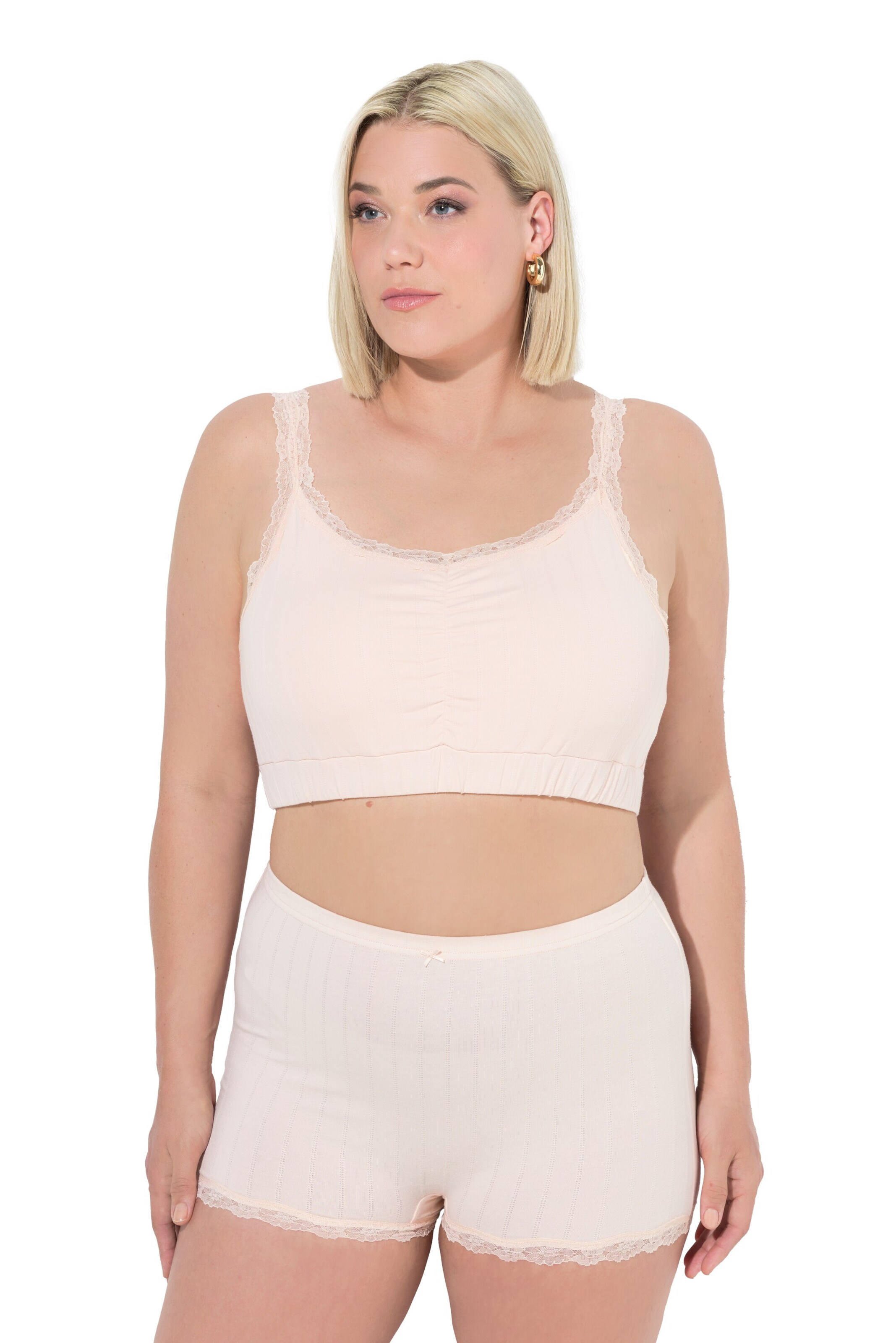 Ulla Popken Bustier BH in Blauw: voorkant