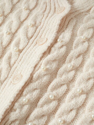 MANGO Knit Cardigan 'Flix' in Beige