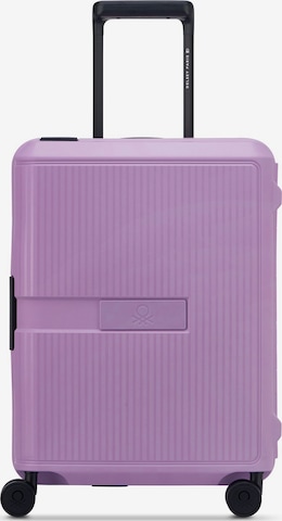 Trolley 'United Colors of Benetton' di Delsey Paris in lilla: frontale