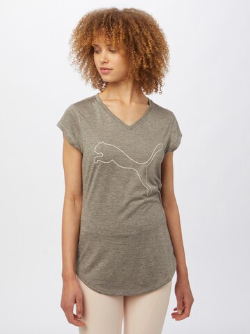 T-shirt fonctionnel PUMA en gris : devant