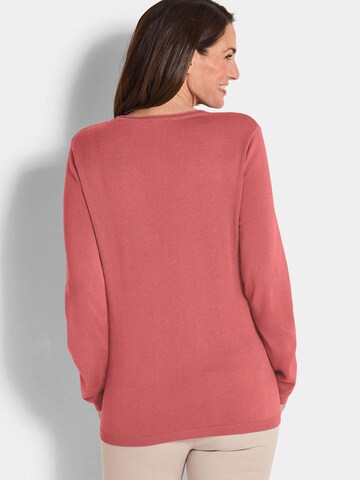 Goldner Pullover in Rot