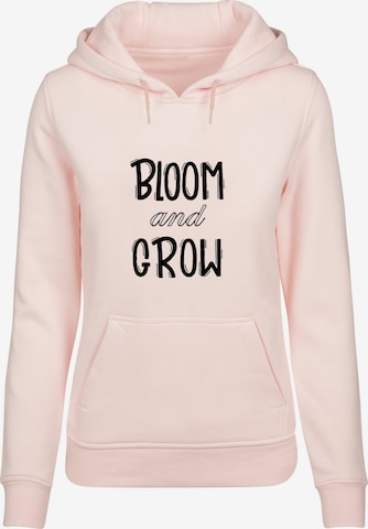 Merchcode Sweatshirt 'Spring - Bloom and grow' in Pink: predná strana