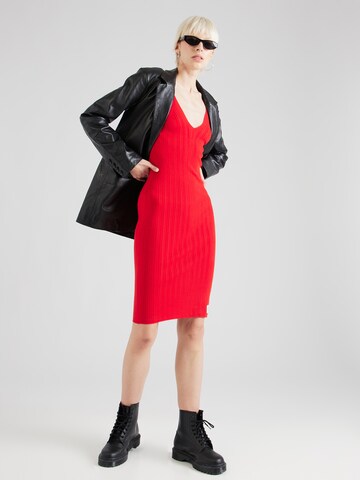 Calvin Klein Jeans Knitted dress in Red