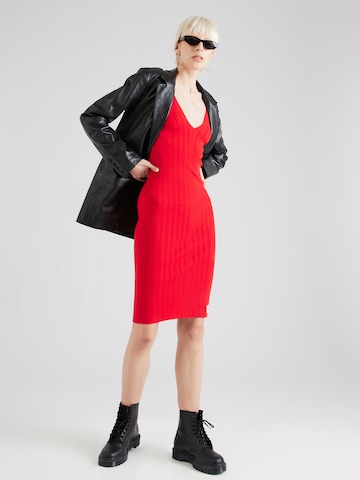 Calvin Klein Jeans Knitted dress in Red