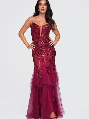 Robe de soirée Ombre en rouge