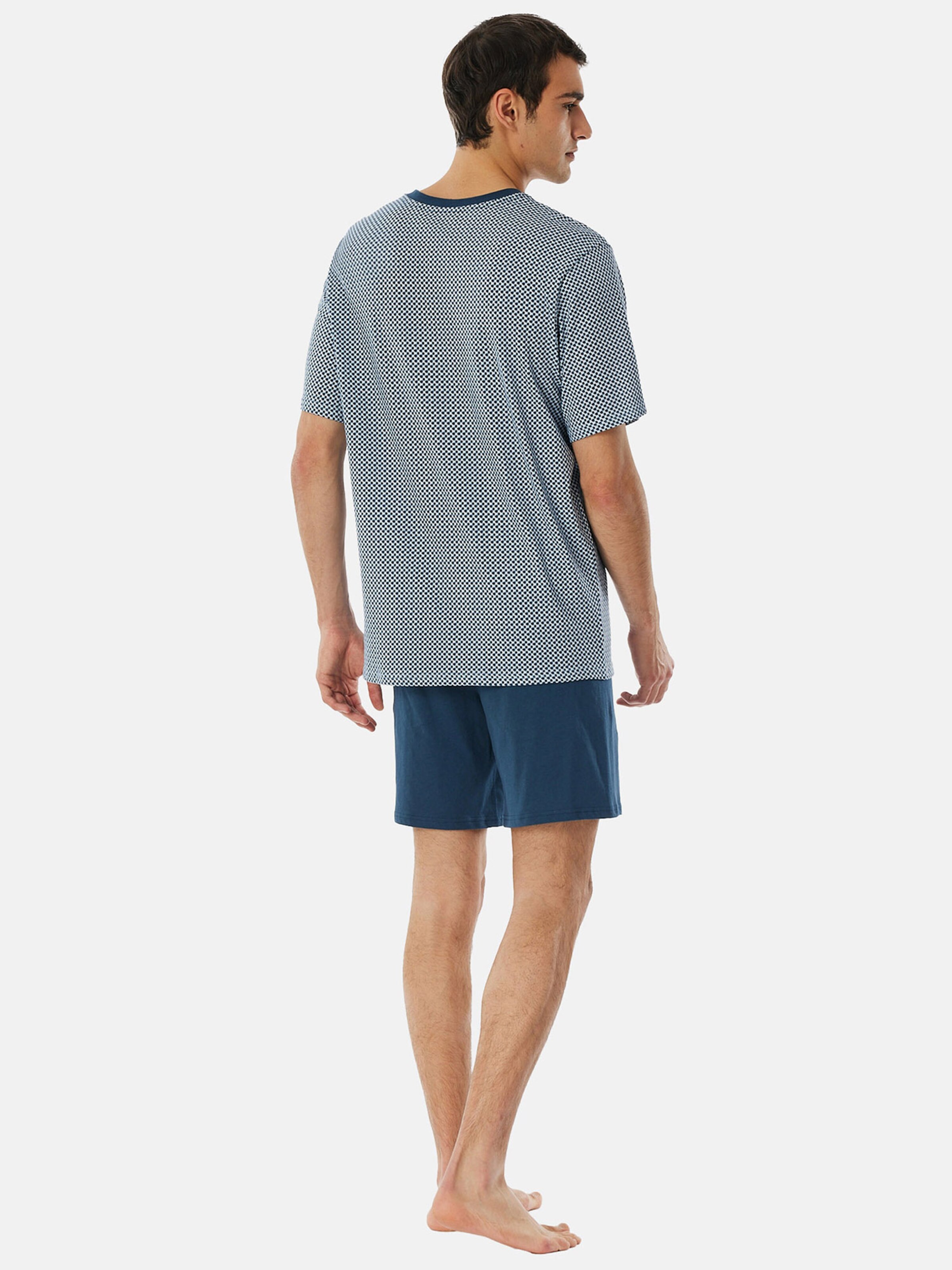SCHIESSER Pyjama kort ' Comfort Nightwear ' in Blauw