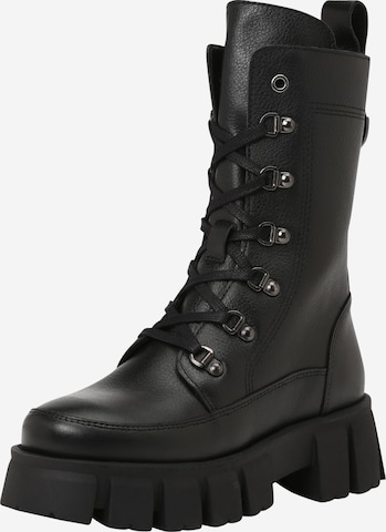 BUFFALO Lace-Up Ankle Boots 'ESCAPE' in Black: front
