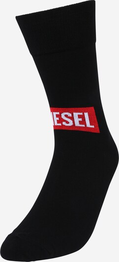 DIESEL Sockor 'RAY' i röd / svart / vit, Produktvy
